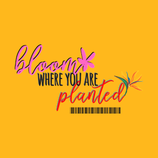 Bloom where are you planted T-Shirt