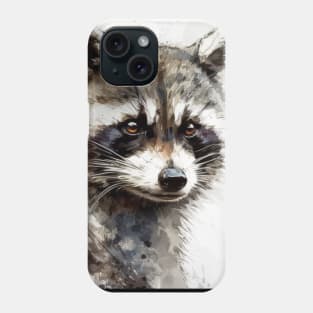 Raccoon Portrait Animal Painting Wildlife Outdoors Adventure Phone Case