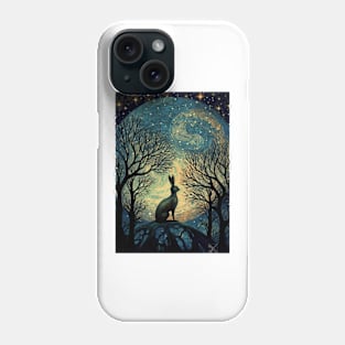 Hare, Pagan Hare, Pagan Art, Moon, Animal, Phone Case