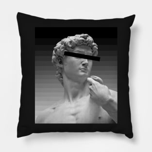 Censored Aesthetic Greek Bust | Vaporwave Pillow