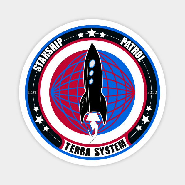 Starship Patrol Patch Magnet by PanicMoon