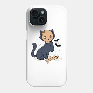 Spooky Black Cat Ghost Phone Case