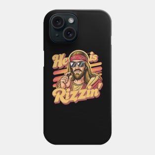 He is Rizzin funny Jesus Phone Case