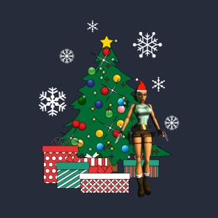 Lara Croft Around The Christmas Tree T-Shirt