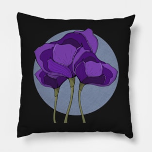 Vibrant Purple Flowers Plant Art Pillow