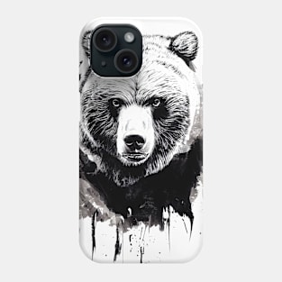 Bear Grizzly Wild Nature Free Spirit Art Brush Painting Phone Case