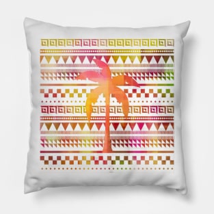 Palm Over Patterns Pillow