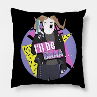 ill be baaa action ram sheep Pillow