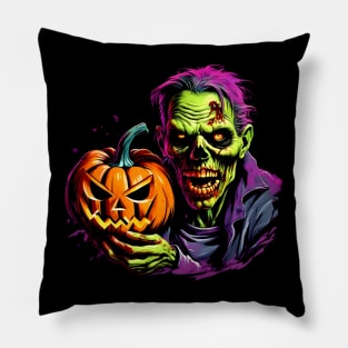 Halloween Zombie with Pumkin Pillow