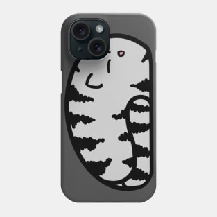 Cute grey kitty blob Phone Case