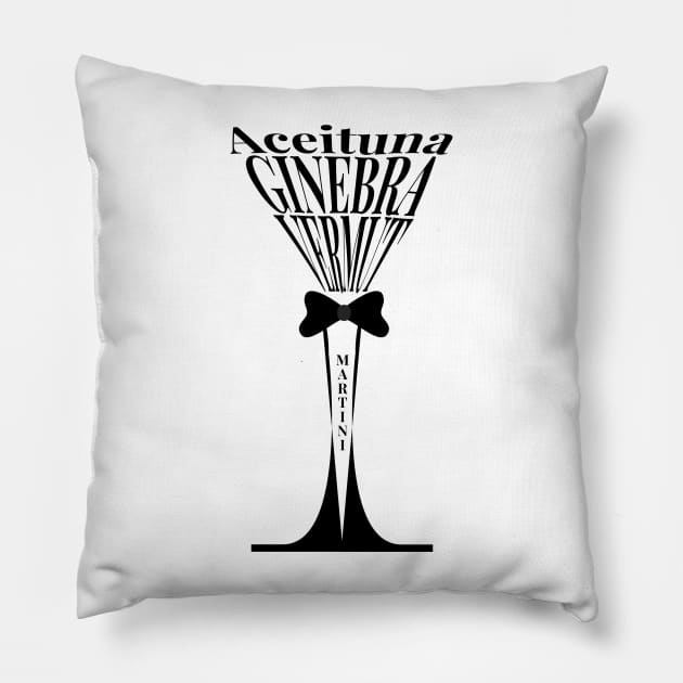 Martini cocktail Pillow by hummingbird_23