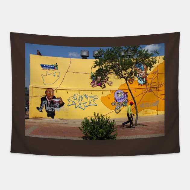 Public Wall Art & Graffiti Tapestry by Carole-Anne