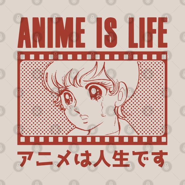 Anime is Life Otaku, Vintage Retro by Issho Ni