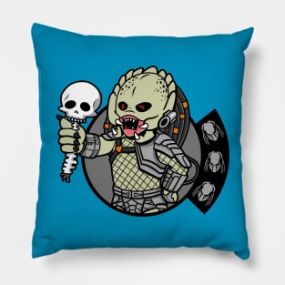 Cool Cute Alien Sci-fi Warrior Gaming Video Game Mascot Mashup Pillow