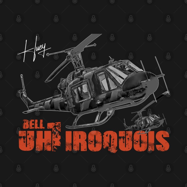 UH-1H Iroquois Huey Helicopter by aeroloversclothing