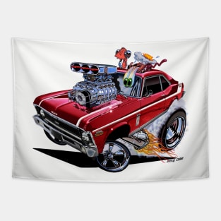 SUPER Nova red muscle car1970 Nova SS Tapestry