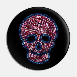 Candy Sequins Skull Pin