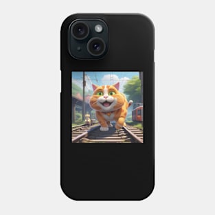 Cat Wanting To Be A Train Phone Case