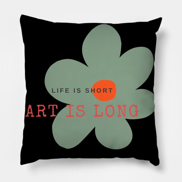 Life is short... Pillow by VeganRiseUp