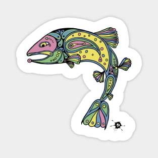 Paisly Trout Design-fish Magnet