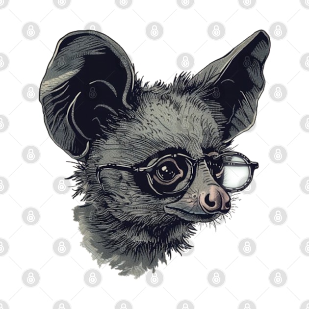 Specs 'n' Stripes: The Bespectacled Aye-Aye by Carnets de Turig