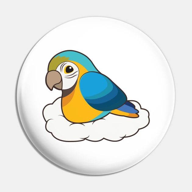 Parrot with Cloud Pin by Markus Schnabel