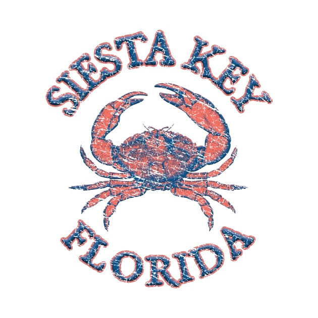 Siesta Key, Florida, Stone Crab on Wind Rose (Two-Sided) by jcombs