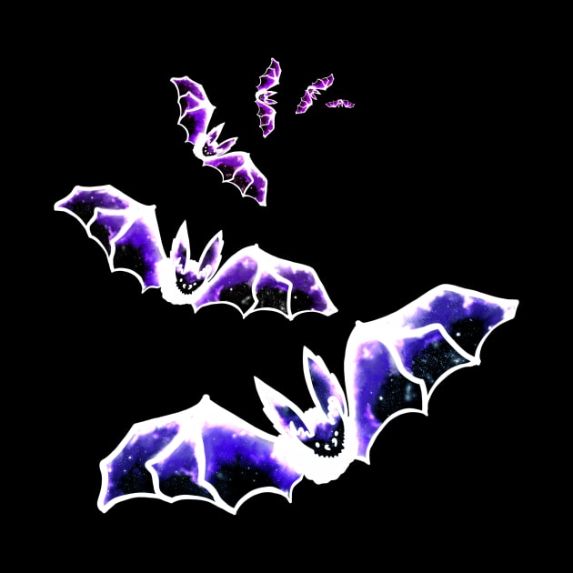 Swarm of star bats by TheDoodlemancer