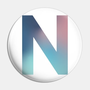 Gradient Letter N Initial Alphabet Pin