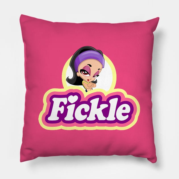 Fickle Girl Pillow by CartoonCapo