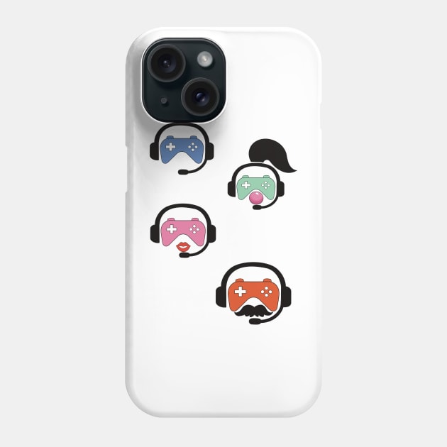 Gaming Family Phone Case by Narwhal-Scribbles