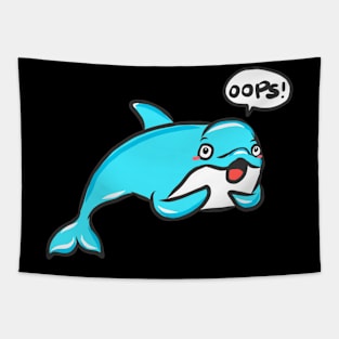 cute dolphin design whale fish animal welfare dolphin Tapestry