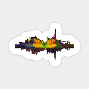 Amsterdam Skyline In Silhouette Magnet