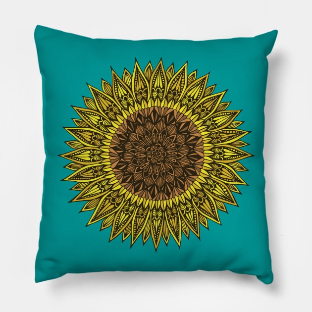 Sunshine Flower Pillow by zenspiredesigns01