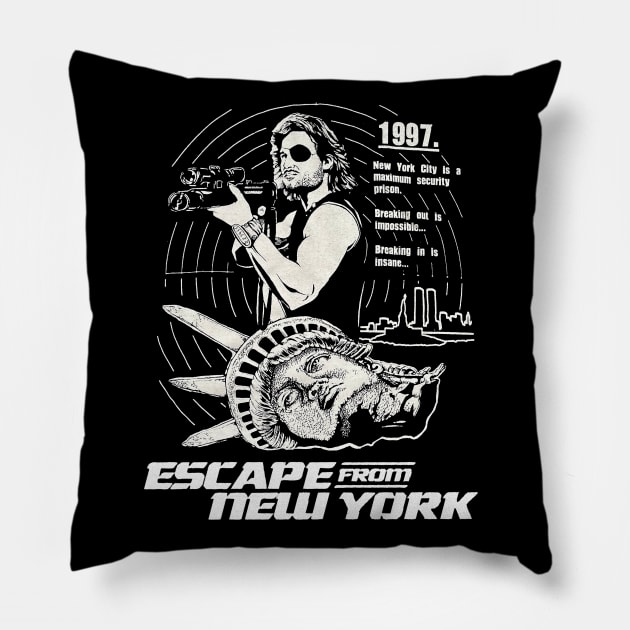 Escape From New York Pillow by CosmicAngerDesign