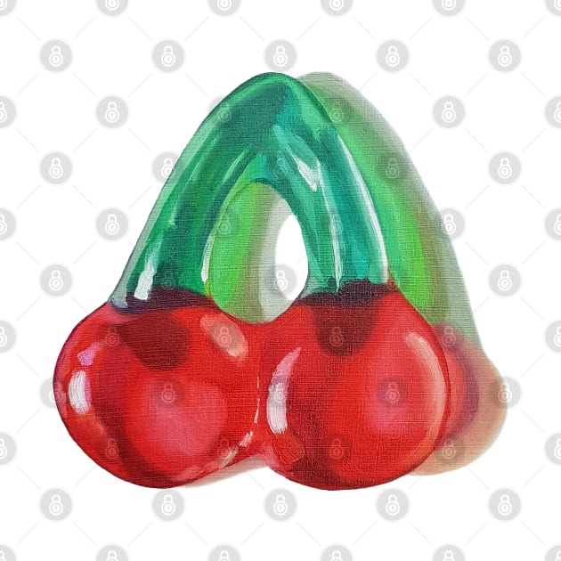 BFFs - cherry gummy candy painting (no background) by EmilyBickell