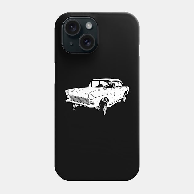 distressed chevy gasser bel air Phone Case by small alley co