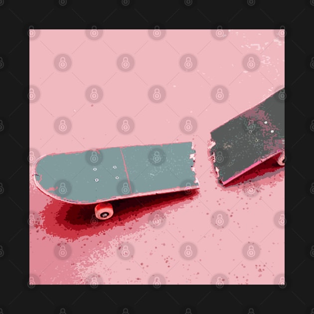 Skateboard Deck Broke Pinker by CharlieCreator