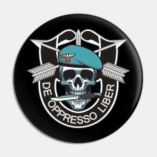 US Army Special Forces Group Skull  De Oppresso Liber SFG - Gift for Veterans Day 4th of July or Patriotic Memorial Day Pin