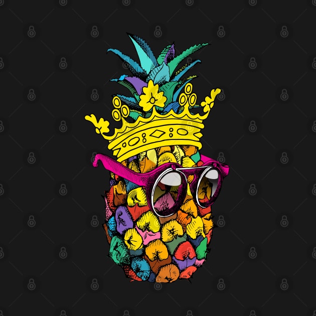 Pineapple King Colorful by Luve