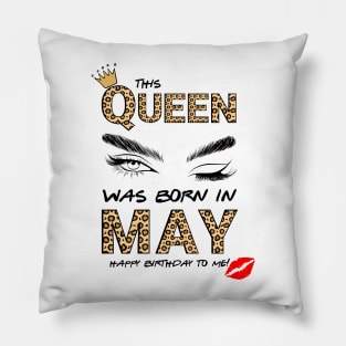 May Birthday Pillow