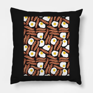 Bacon and Eggs Pattern Pillow