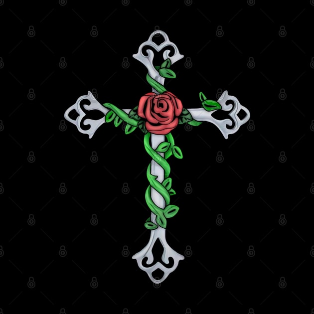 Cross Rose by SoLunAgua