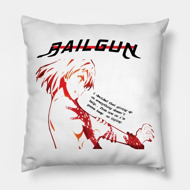 A Certain Scientific Railgun T '' KEEP ON TRYING'' V1 Pillow by riventis66