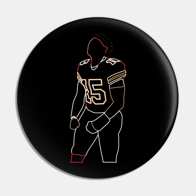 Patrick Mahomes Celebration Neon Pin by xRatTrapTeesx