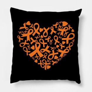 Heart of Awareness - Orange Pillow