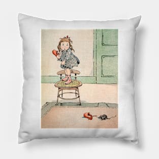 Little Miss Fair and the Mouse by Kate Fricero Pillow