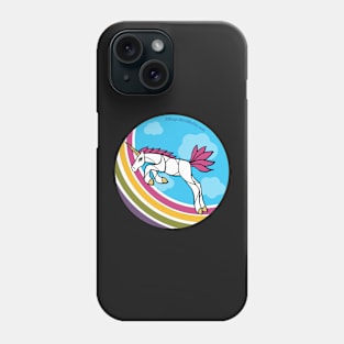 Rainbow Unicorn v4 — Dancing Uniquorn Illustration series Phone Case