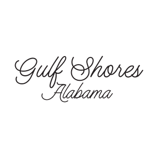 Gulf Shores Beach in Handwritten Font T-Shirt