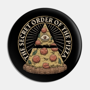 Secret Order of the Pizza - Illuminati Food Pin